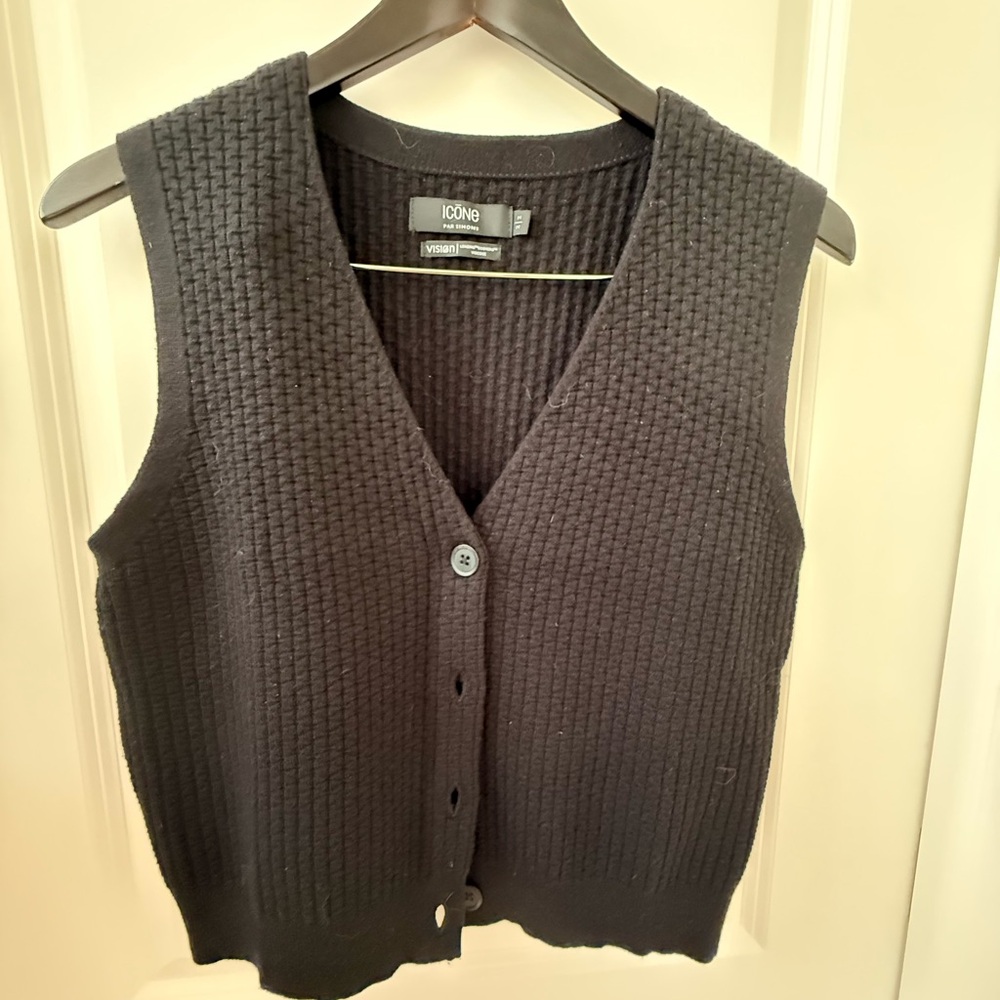 Two sweater vests & one stripped button up blouse for one price.